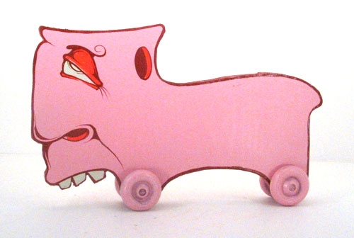 Little Creatures on Wheels - Pink Guy - Charlie Alan Kraft