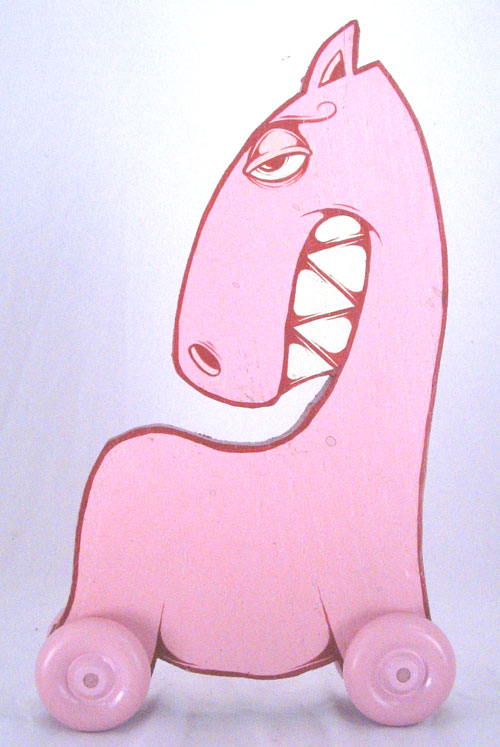 Little Creatures on Wheels - Pink Toy - Charlie Alan Kraft