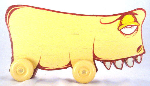 Little Creatures on Wheels - Yellow Toy - Charlie Alan Kraft